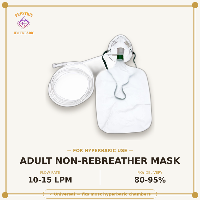 High-Flow Oxygen Mask — For Hyperbaric Chamber Use (Adult)