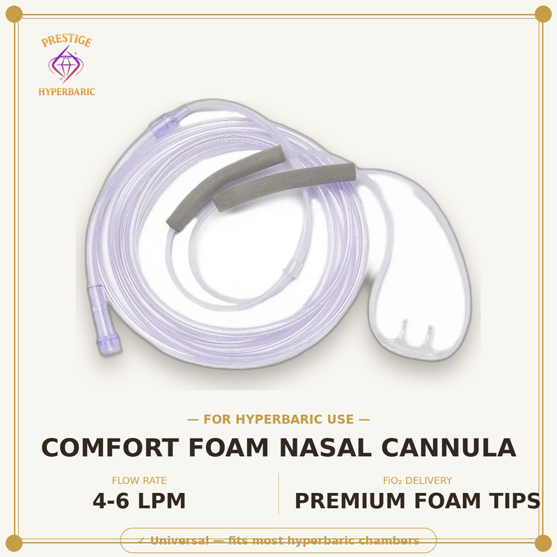 Premium Comfort Foam Nasal Cannula — For Hyperbaric Chamber