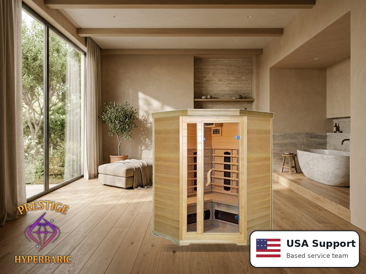 Prestige Wellness Hybrid Heat Flex Duo Corner Sauna