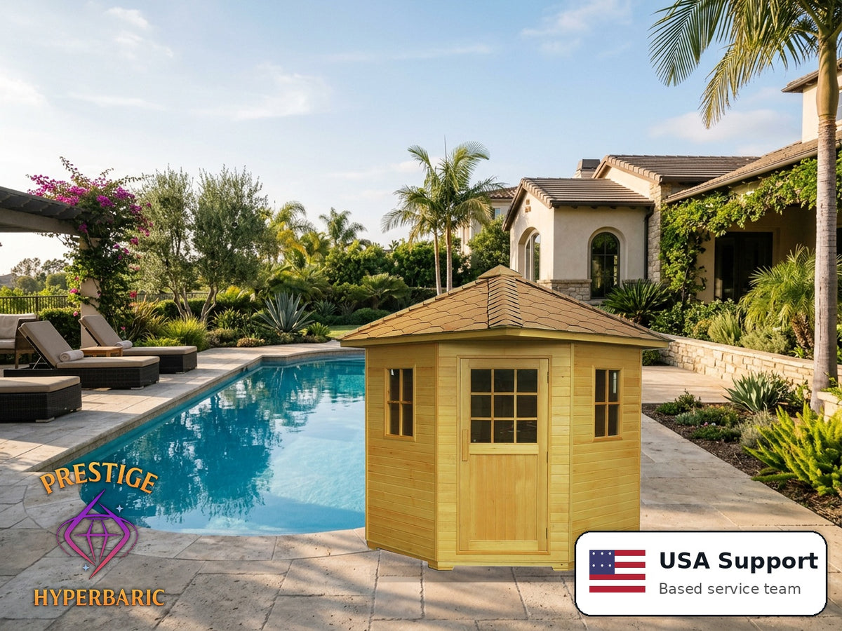 Prestige Wellness Outdoor Ceramic Quad WeatherGuard Sauna