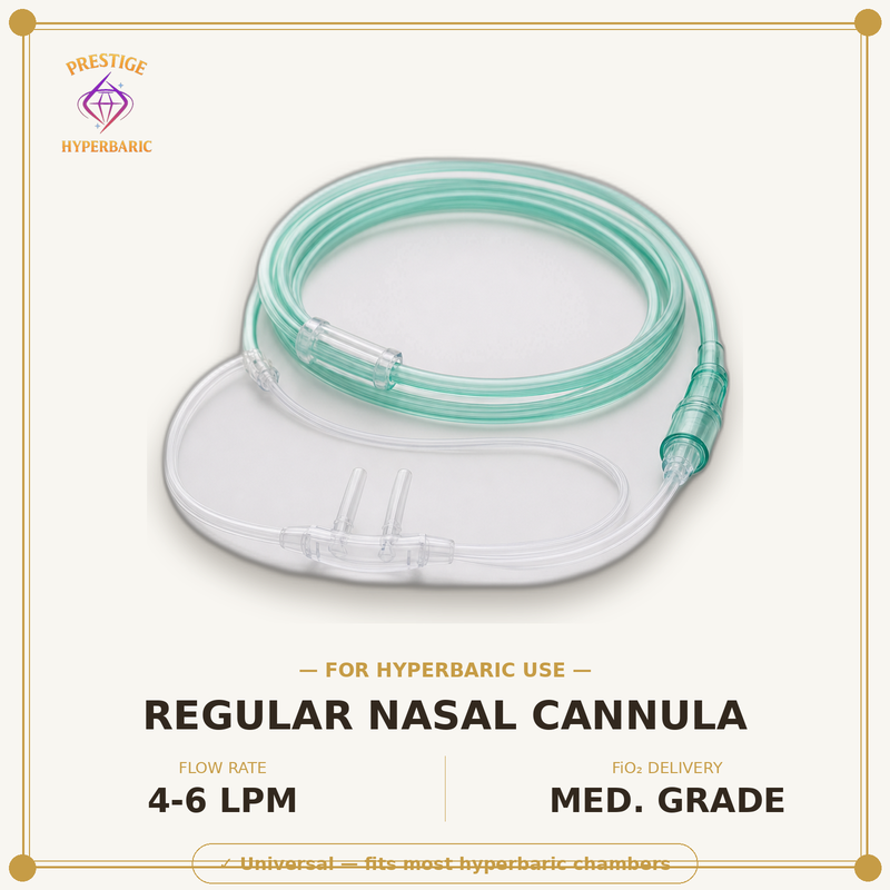 Adult Nasal Cannula 7ft with Straight Tip — For Hyperbaric Chamber