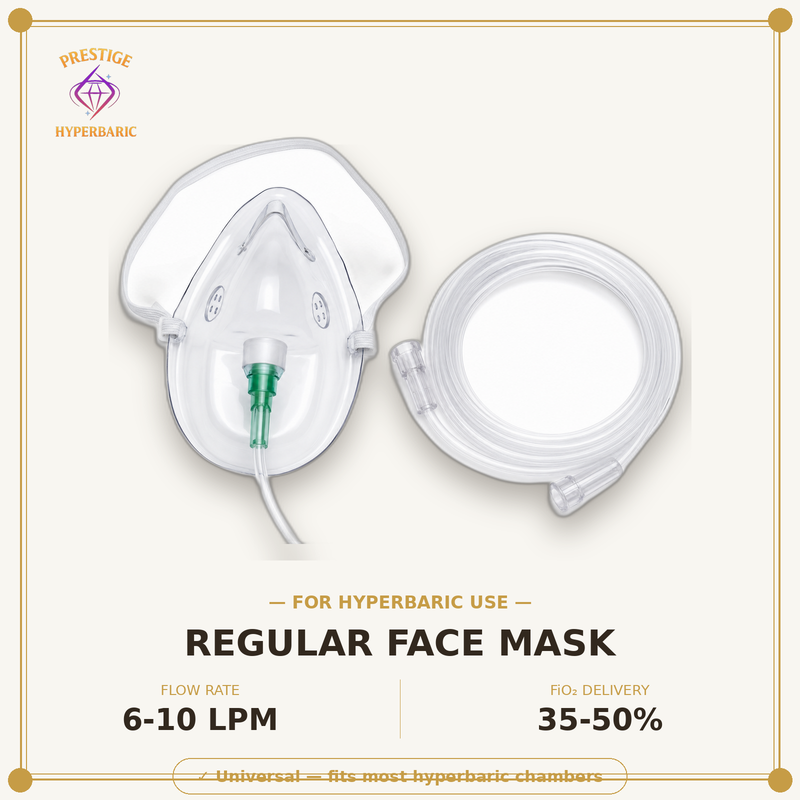 Standard Oxygen Face Mask — For Hyperbaric Chamber Use (Medium Flow)
